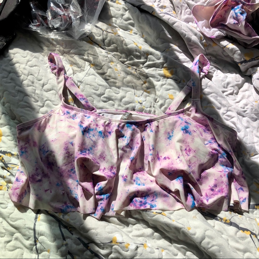TORRID pink tie-dye Two piece bikini set